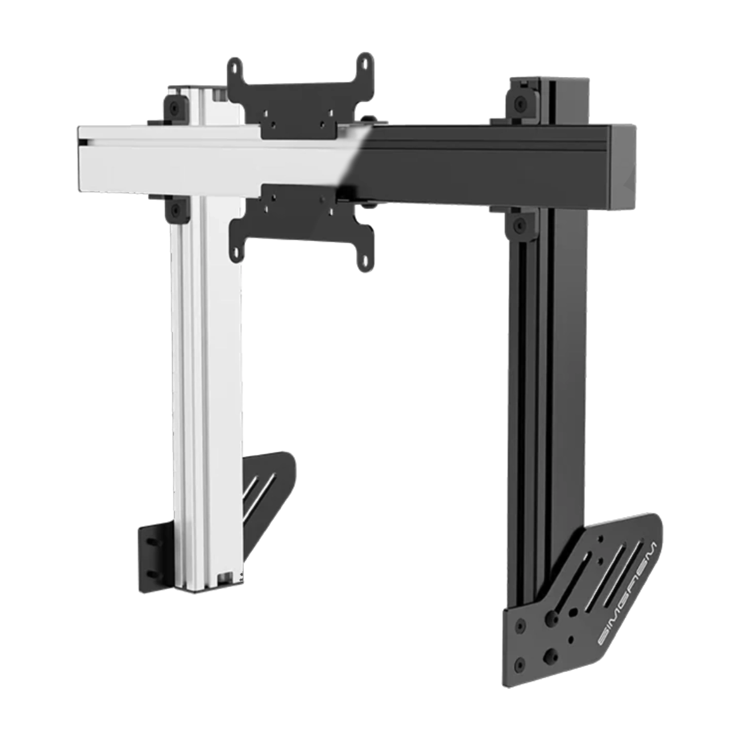 Simgasm Apex Integrated Monitor Stand: color comparison fron right side view